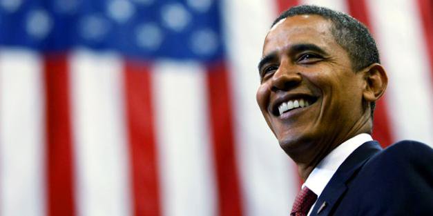 Obama and flag